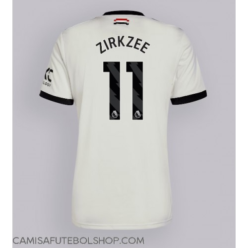 Camisa de time de futebol Manchester United Joshua Zirkzee #11 Replicas 3º Equipamento 2024-25 Manga Curta